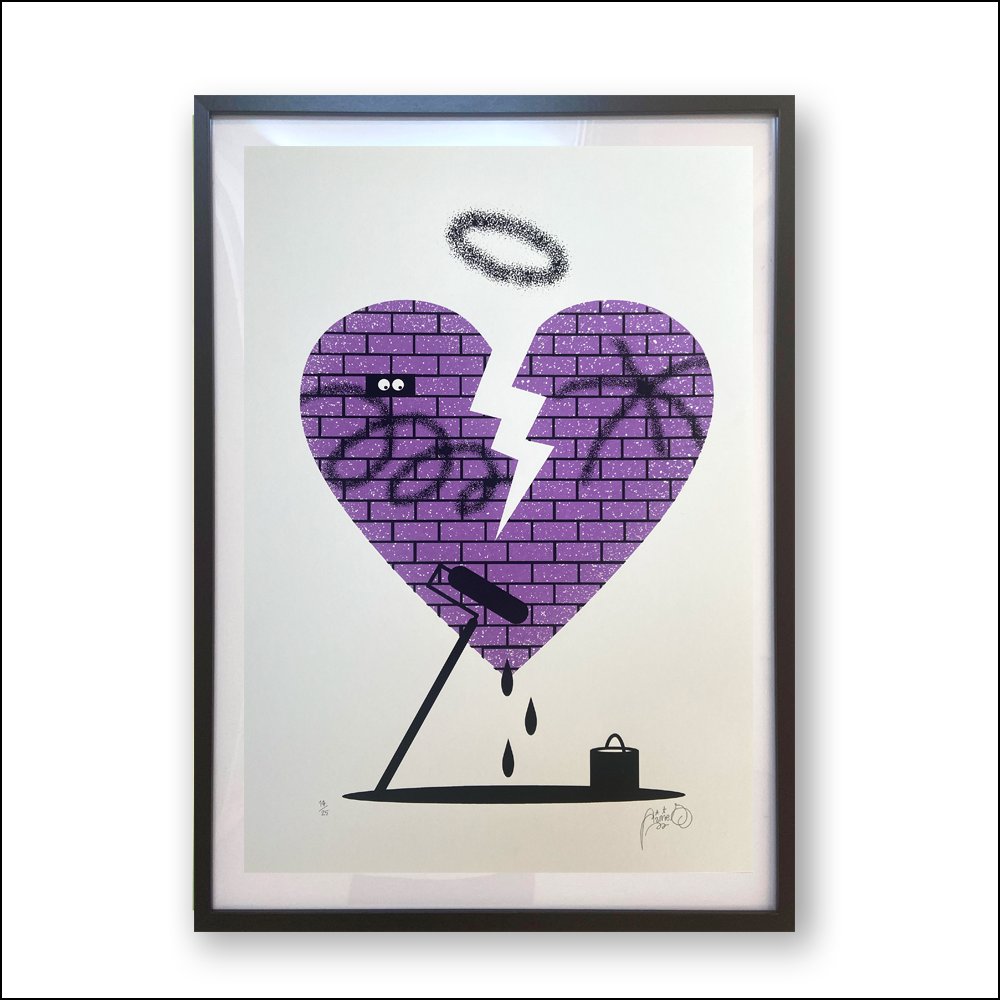 'Purple Heart' A2 Screen Print
